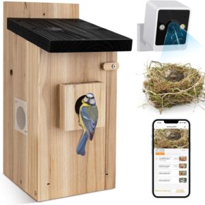 Britain, Germany & US & moreSmart Bird House With Camera,3MP Birdhouse Camera For Outdoors,Auto Capture Bird Videos & Motion Detection,