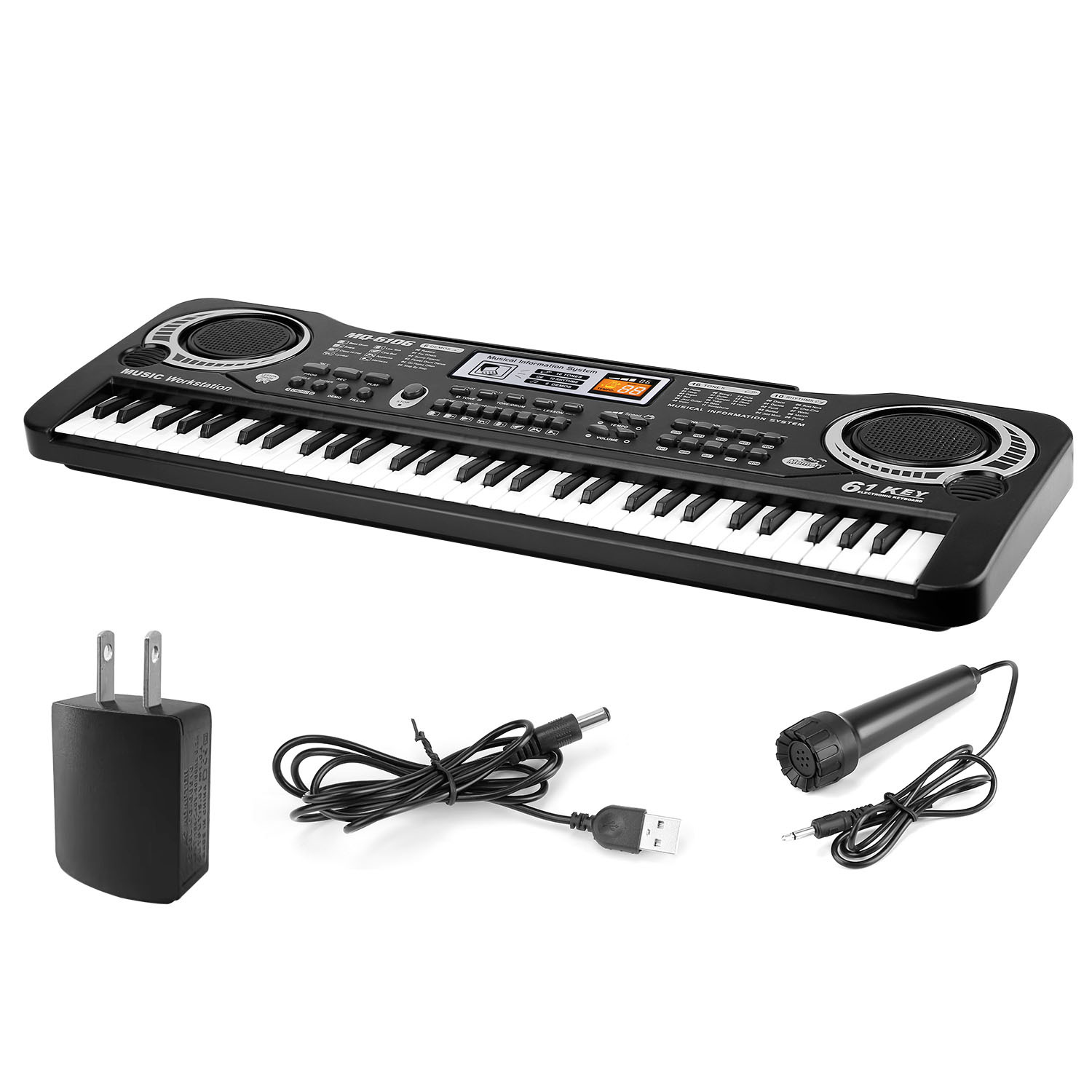 61 Keys Digital Music Electronic Keyboard Electric Piano Musical Instrument Kids Learning Keyboard With Microphone For Beginners only US shipping - Image 4