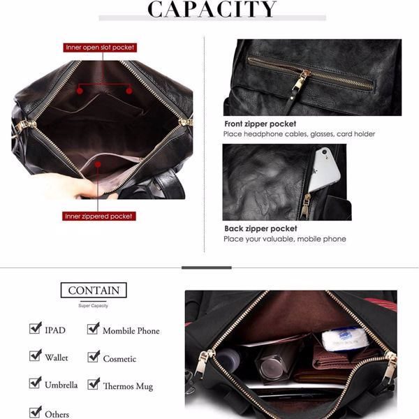 PU Leather Backpack - No Delivery On Weekends - Prohibited Sales Platforms - Temu, Walmart - Image 2