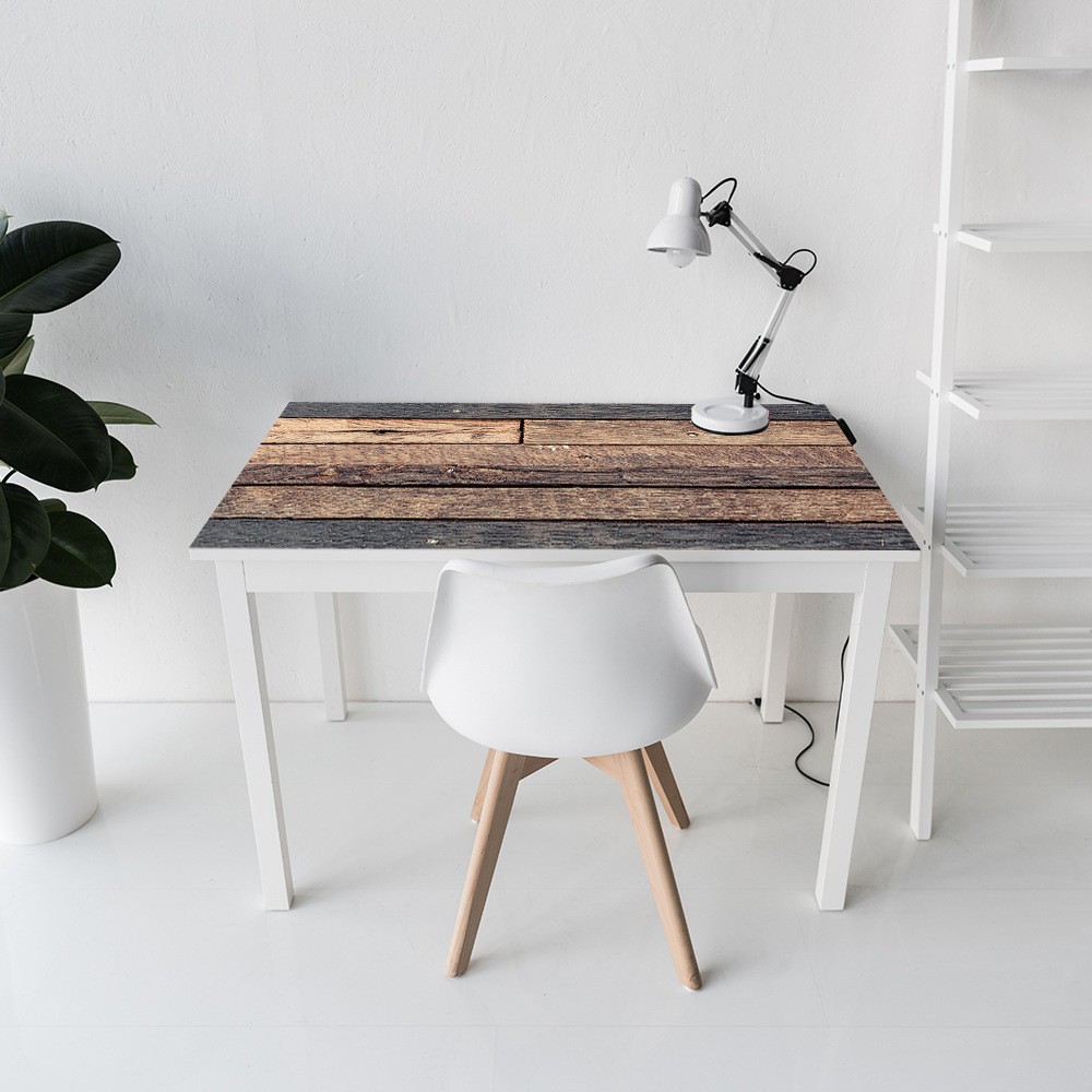 Vintage Brown Wood Grain Stair Sticker - Image 2