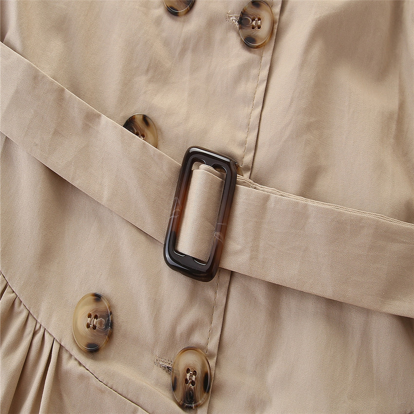 Kids Summer Clothing Beige Korean Style Children Shirt Girls' Dress Medium And Large Children's Dress Children Shirt - Image 7