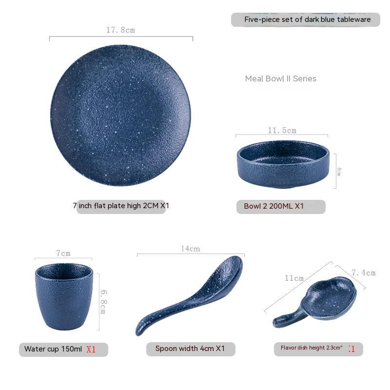 Japanese-style Hotel Table Display Tableware Four-piece Bowl And Dish Set Single Restaurant Restaurant Hot Pot Restaurant Commercial Logo big order - Image 6