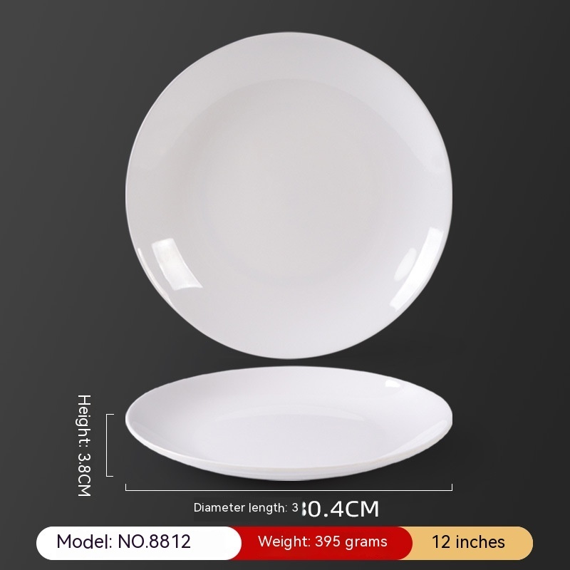 Melamine White Disc Restaurant For Restaurant And Commercial Use - Image 5