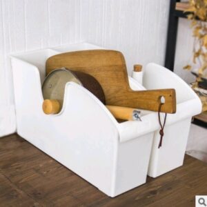 Stackable kitchen storage rack kitchen and bathroom storage box tool pot cover seasoning  organize