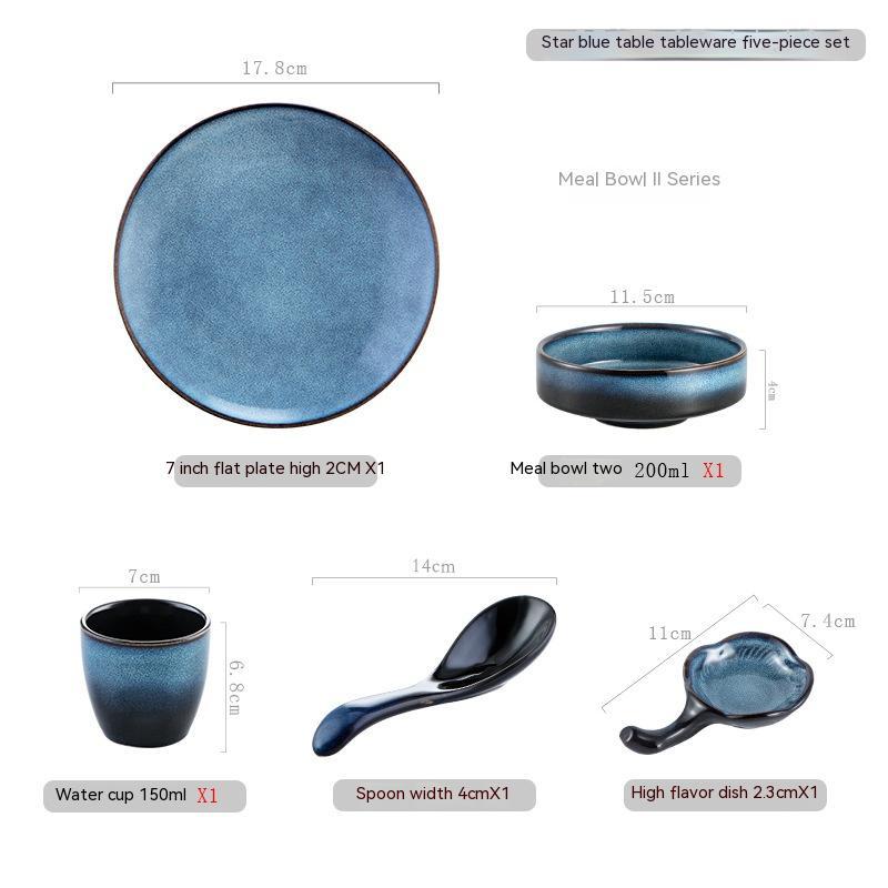 Japanese-style Hotel Table Display Tableware Four-piece Bowl And Dish Set Single Restaurant Restaurant Hot Pot Restaurant Commercial Logo big order - Image 7