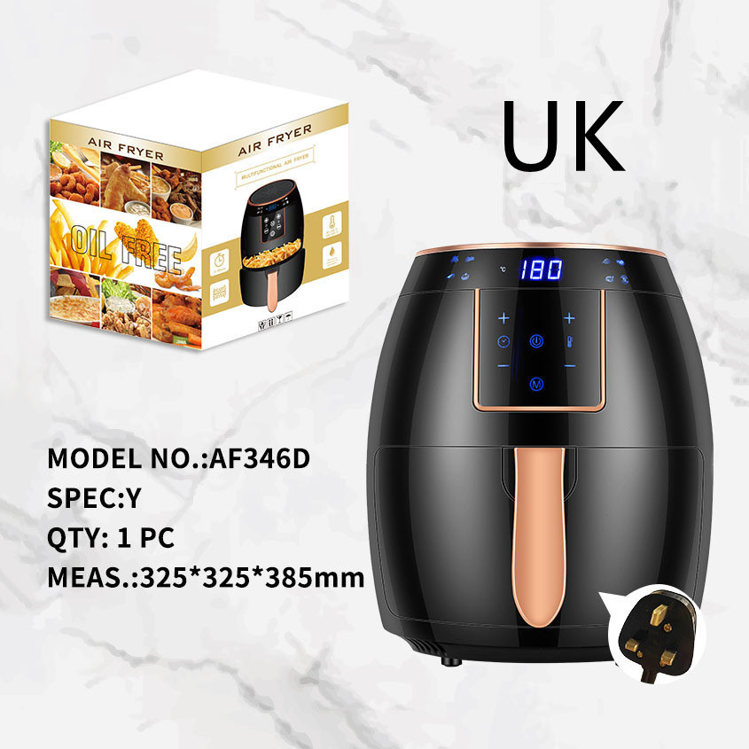 5.5 L Standard Cross-border Air Fryer Touch Screen Automatic Fryer British &US Standard Deep Frying Pan Chips Machine Airfryer - Image 2