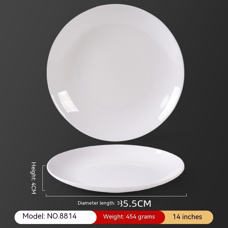 Melamine White Disc Restaurant For Restaurant And Commercial Use - Image 8