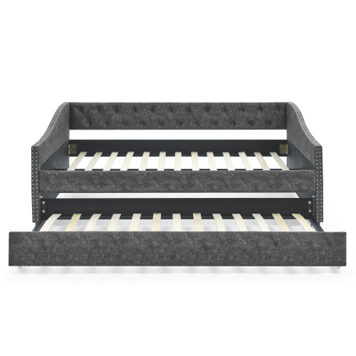 The Full-size Sofa Bed Features A Double-sized Upholstered Tufted Sofa Bed On Wheels Unavailable for- Temu - Image 4