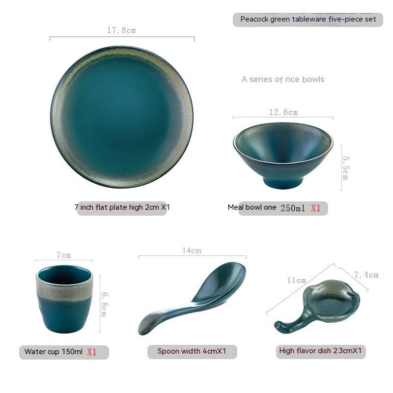 Japanese-style Hotel Table Display Tableware Four-piece Bowl And Dish Set Single Restaurant Restaurant Hot Pot Restaurant Commercial Logo big order - Image 5