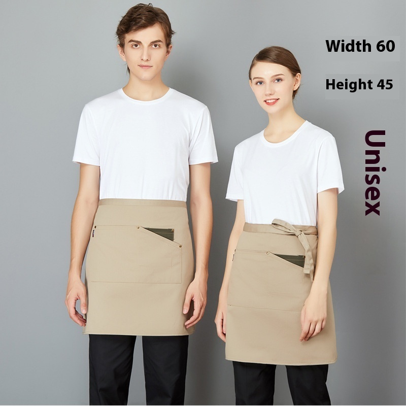 Canvas Half Apron Fashion Waiter Half Body Apron restaurant unisex You should take it to the tailor.unisex hotel & restaurant - Image 7