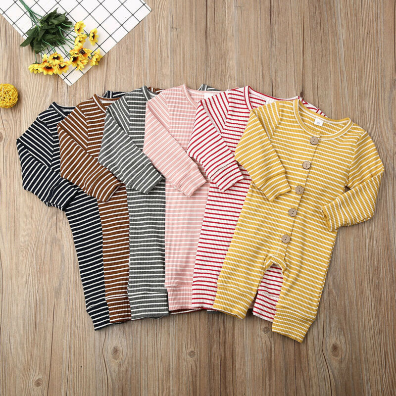 Newborn striped jumpsuit knitted warm clothing - Image 2