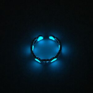 Peach Heart Luminous Love Personality Ring Jewelry