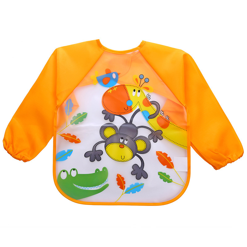 Children's Gown Long Sleeve Kids Waterproof Meal Baby Apron Painting Clothes Bib Protective Clothing - Image 9