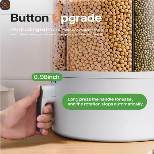 Rice Storage Containers Food Grain Cereal Bins Pet Food Storage Yikexiomi Bucket kitchen - Image 3