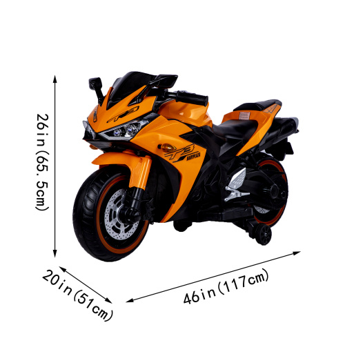 Kids Motorcycle 12V Motorcycle For Kids 3 4 5 6 Years Boys Girls 12v7ah Kids Motorcycle Ride On Toy With Training Wheels Manual Throttle Drive By Hand Lighting Wheels only US shipping - Image 4