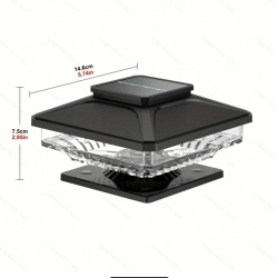 6 Pack Outdoor Solar Poat Cap Lights Cold White IP65 Waterproof For 4x4 5x5 6x6 Wood Posts In Garden Decor White - Image 2