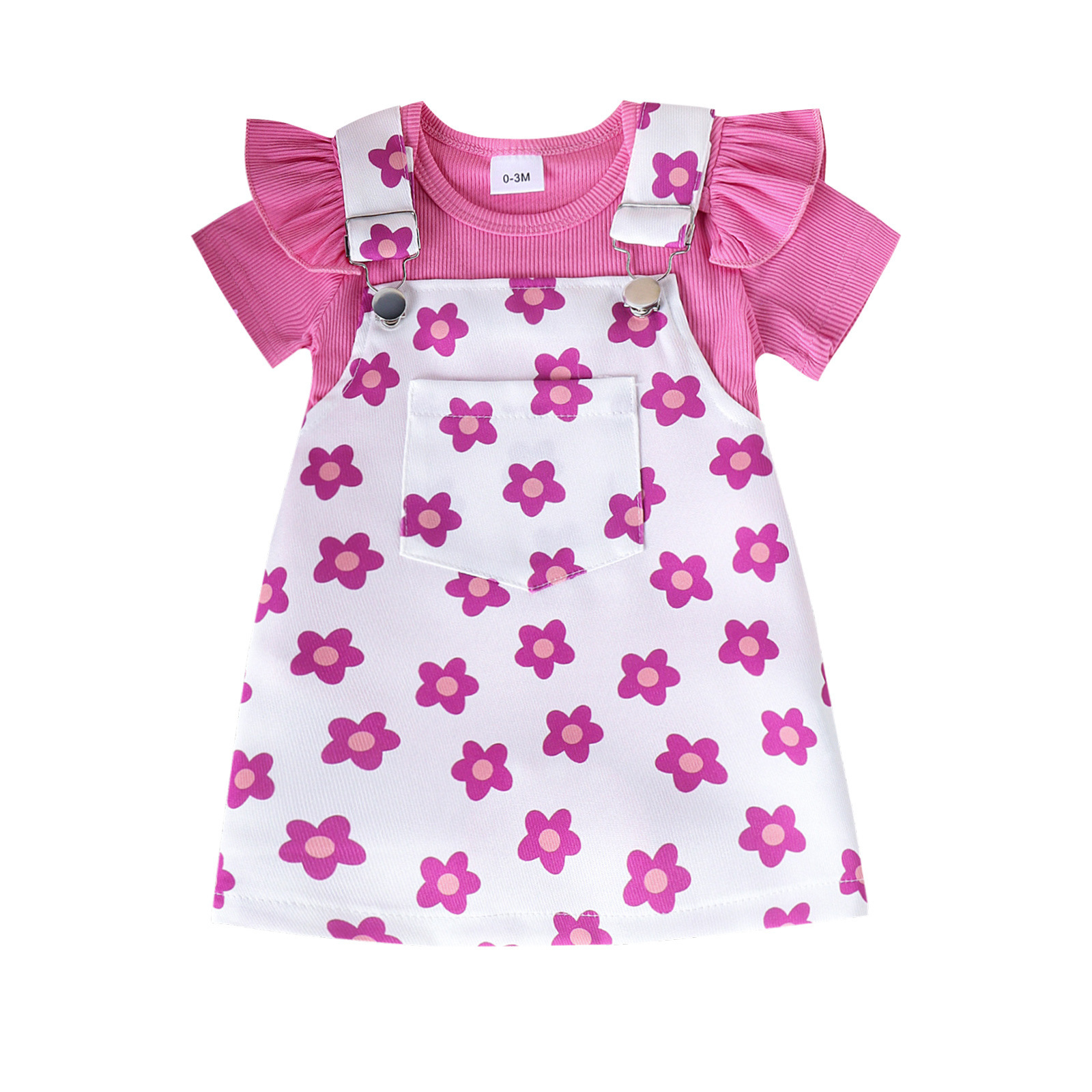 Children's Clothing Fashion Infant Suit Flounced Sleeve Printing - Image 2