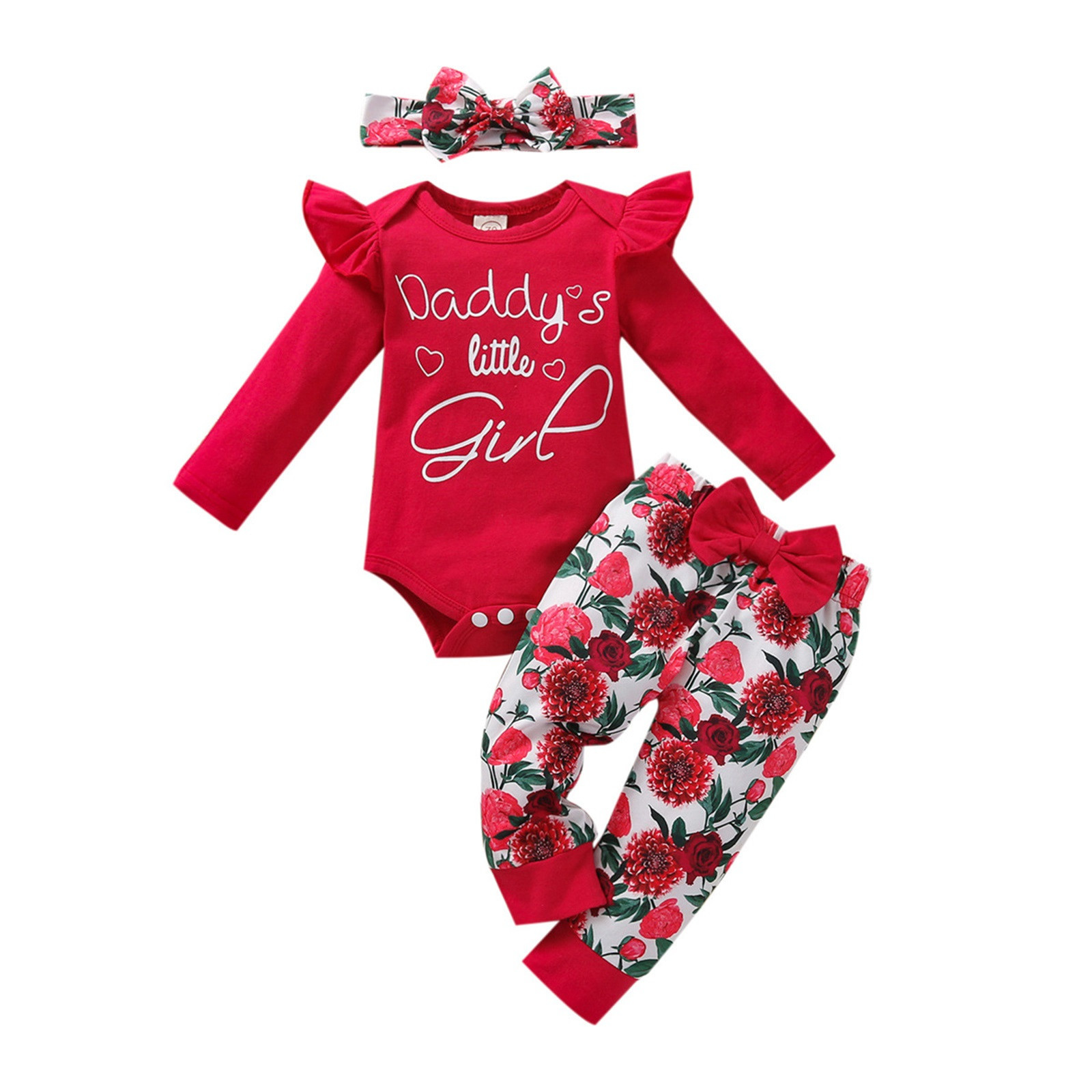 Autumn Girl's Clothing Baby Girl Long-sleeved Alphabet Romper Suit - Image 3