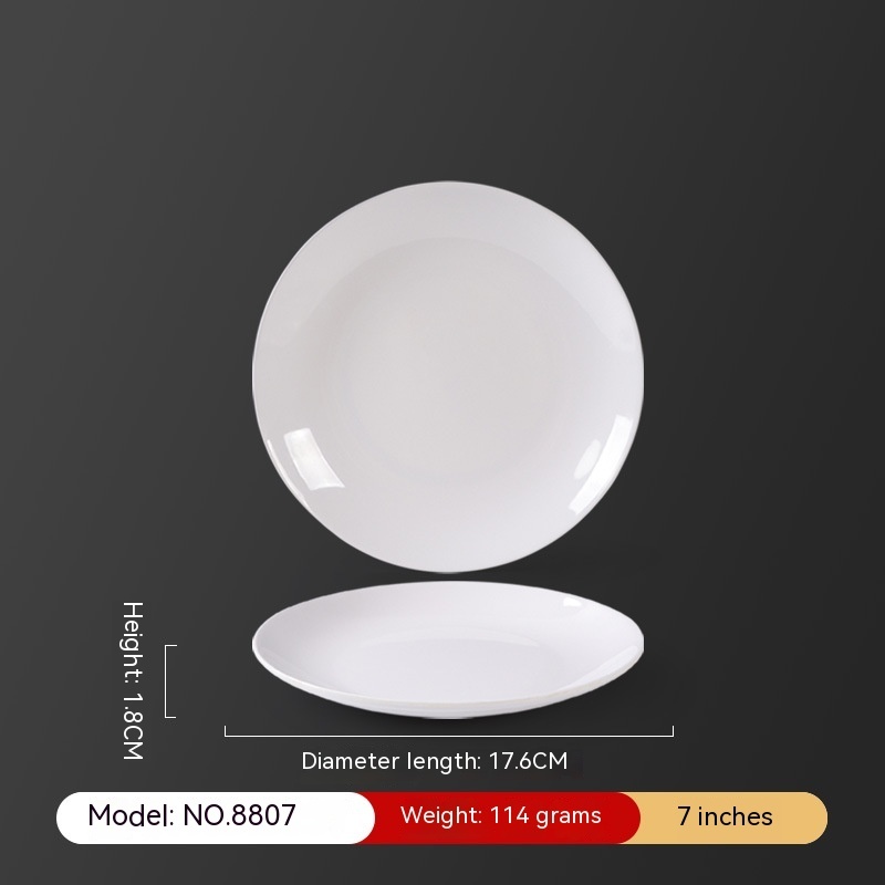 Melamine White Disc Restaurant For Restaurant And Commercial Use - Image 4