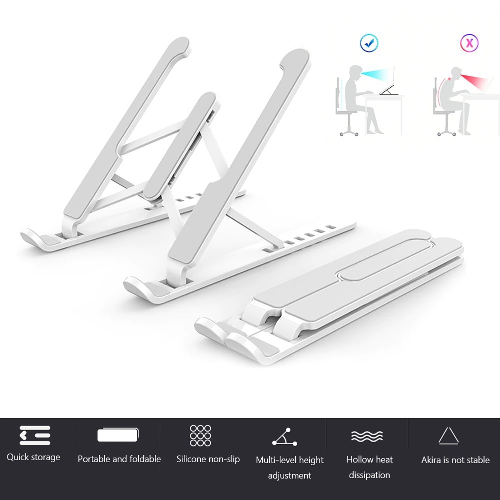 Adjustable Non-slip Laptop Stand Support Holder Base Riser 6 Gears Height Notebook Cooling Stand Portable For 11-17 Inch Tablet - Image 10