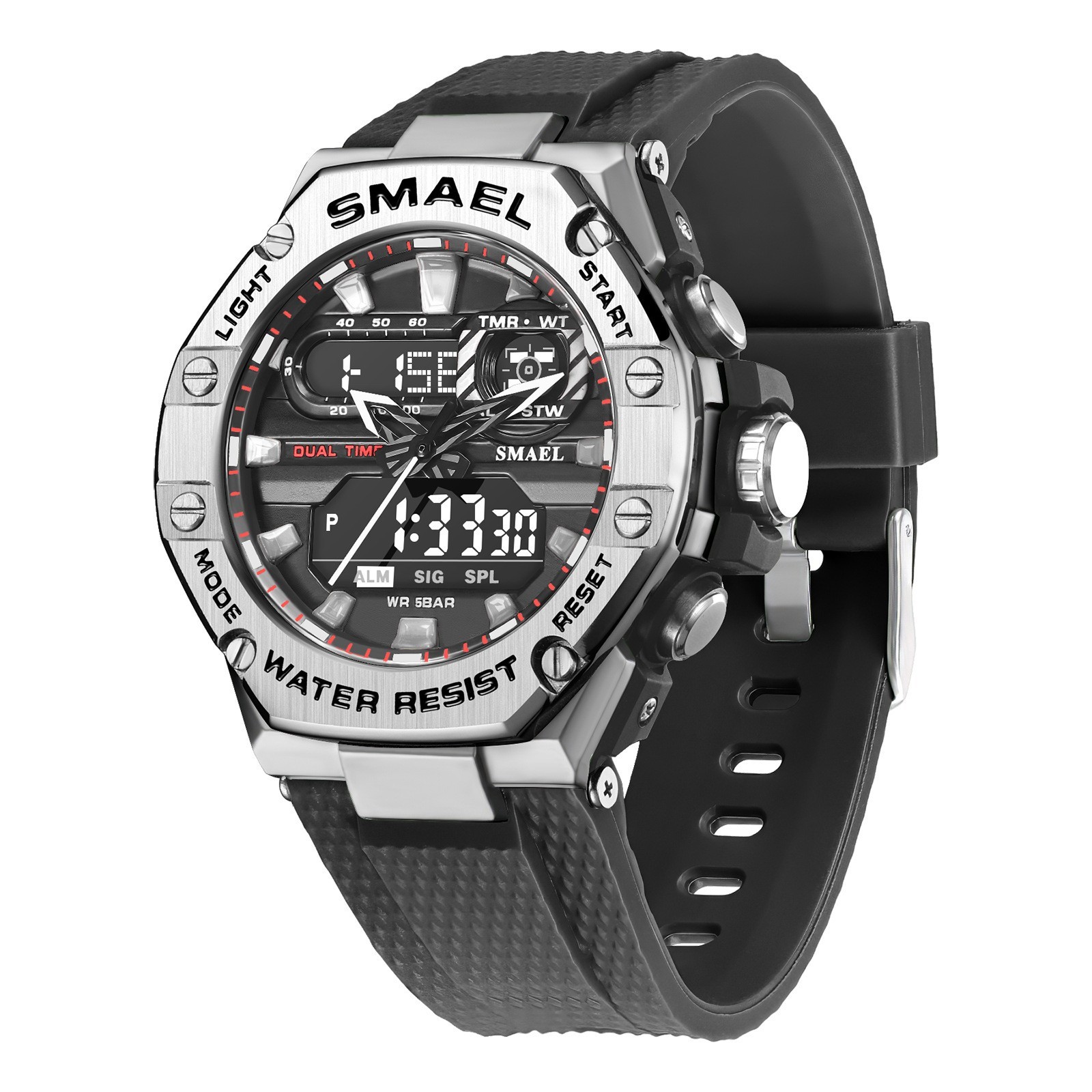 Digital Alloy Electronic Watch Men - Image 2