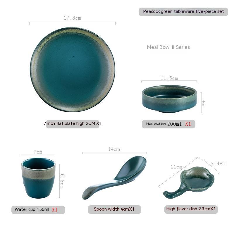 Japanese-style Hotel Table Display Tableware Four-piece Bowl And Dish Set Single Restaurant Restaurant Hot Pot Restaurant Commercial Logo big order - Image 2