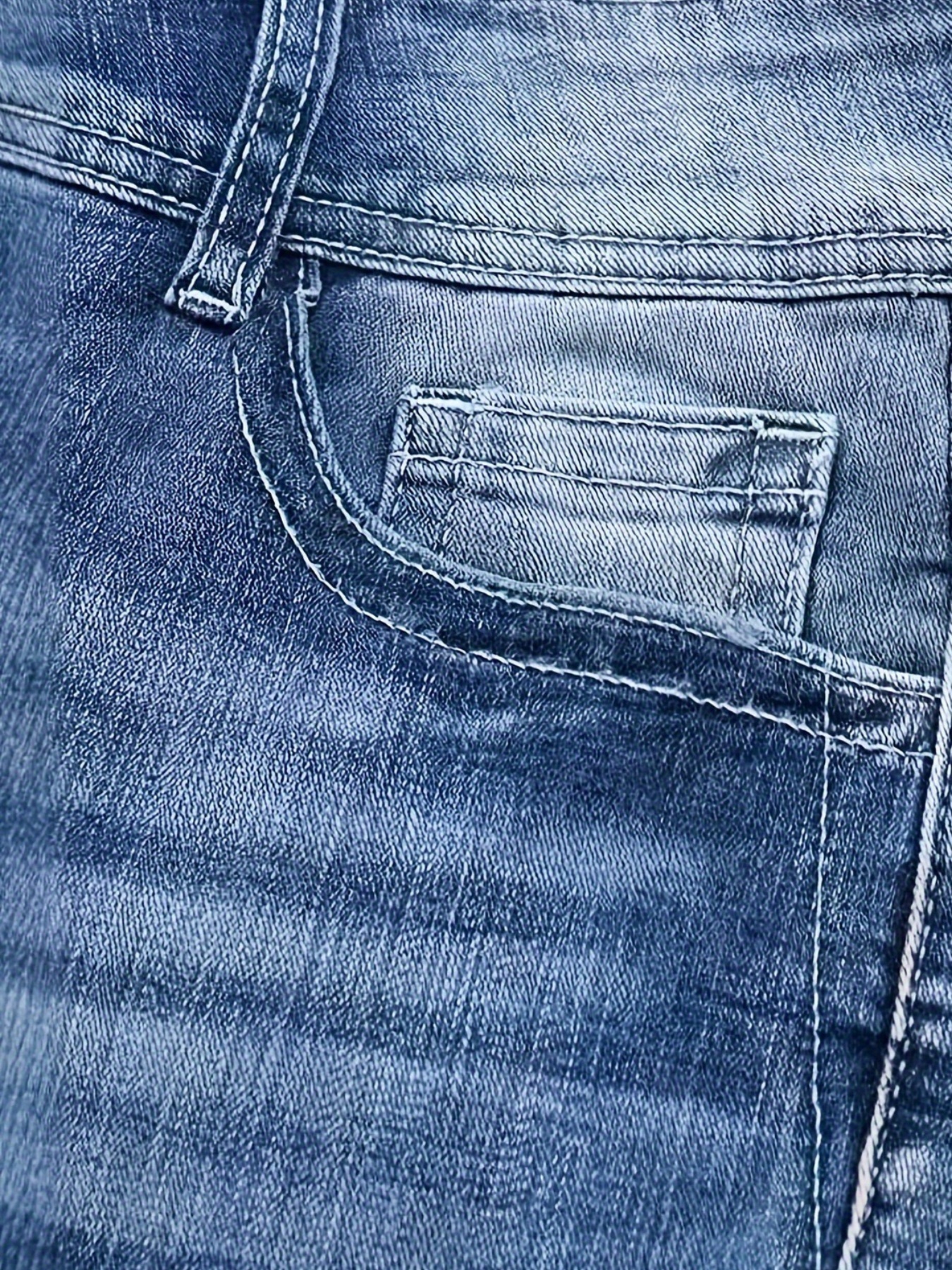 Versatile And Fashionable Stretch Denim Bell Bottoms, Retro Street Style, - Image 3