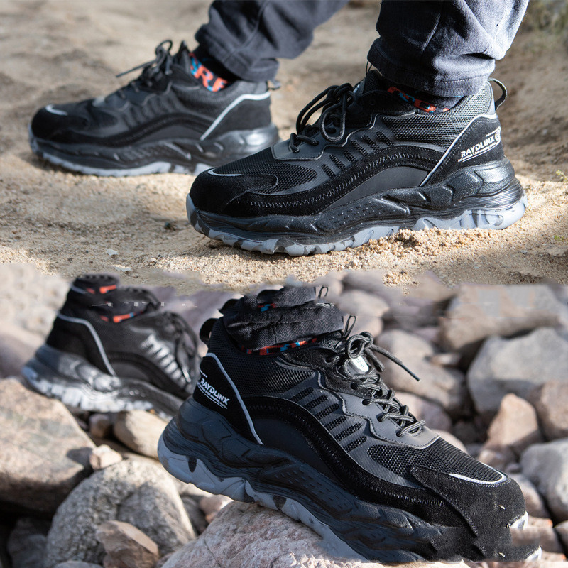 Safety shoe Men's Anti Impact Breathable And Anti Slip Labor Protection Shoes - Image 4