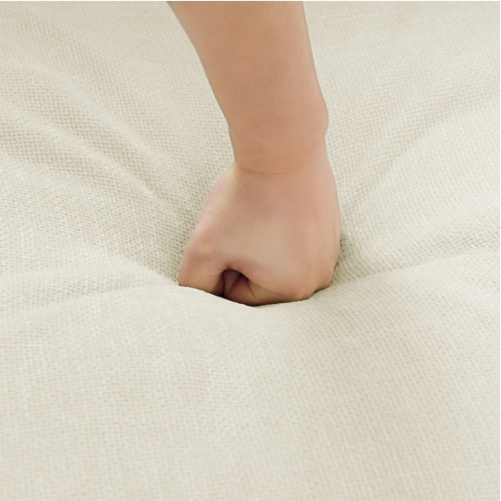 3-Piece Chenille Fabric Upholstered Living Room Furniture Set, Including 3-Seater Sofa AndV2 Loveseat Sofa With Seat And Back Cushion Beige White - Image 5