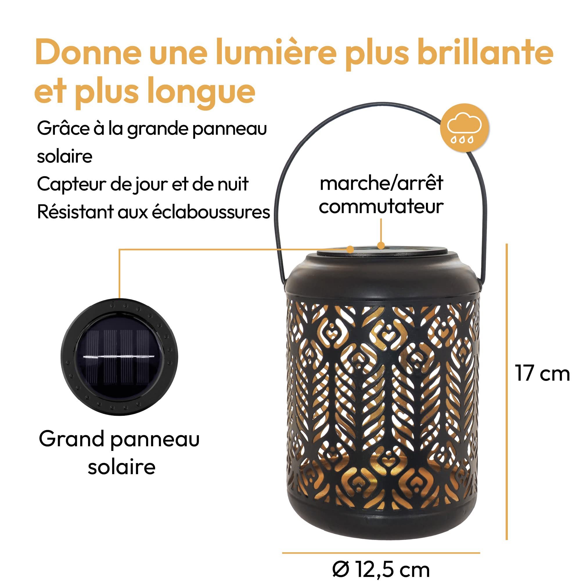 Iron Circular Solar Lamp - Image 6