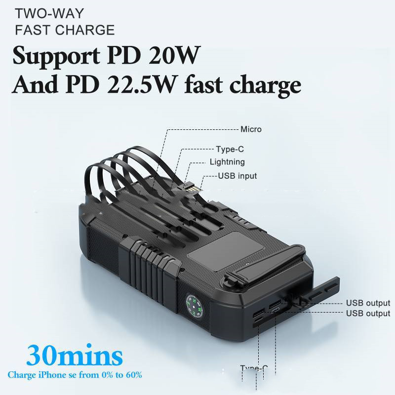 Solar Portable Power Source Large Capacity Hand Charger Delivery Time:
8-23 days - Image 4