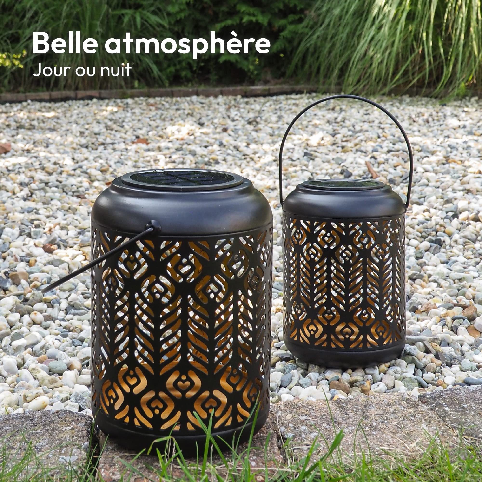 Iron Circular Solar Lamp - Image 4