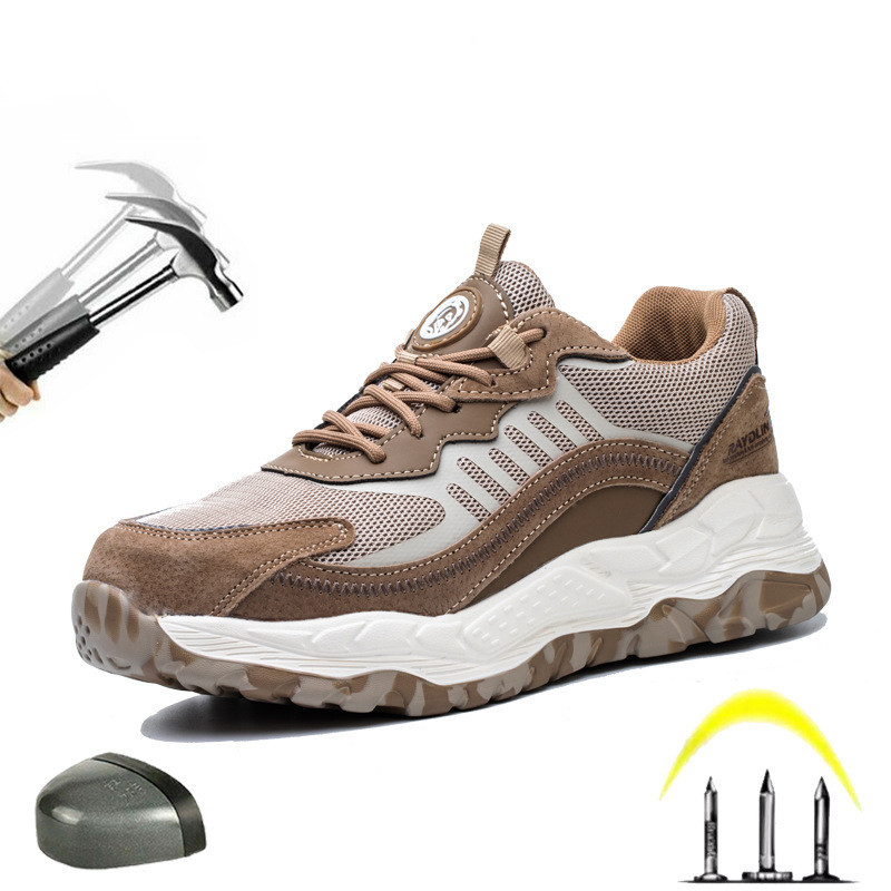 Safety shoe Men's Anti Impact Breathable And Anti Slip Labor Protection Shoes - Image 3