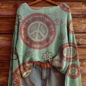 Solid-color Polyester Printed Top For Women