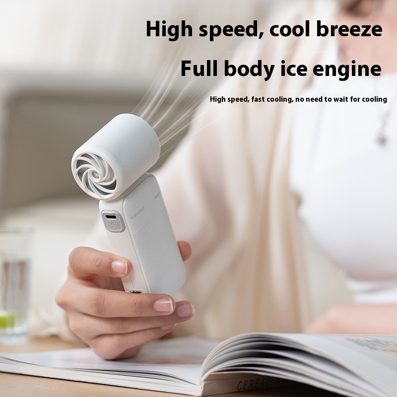 Small Hurricane Turbine Electric Fan Portable Fan High Speed Small Handheld Fan - Image 4