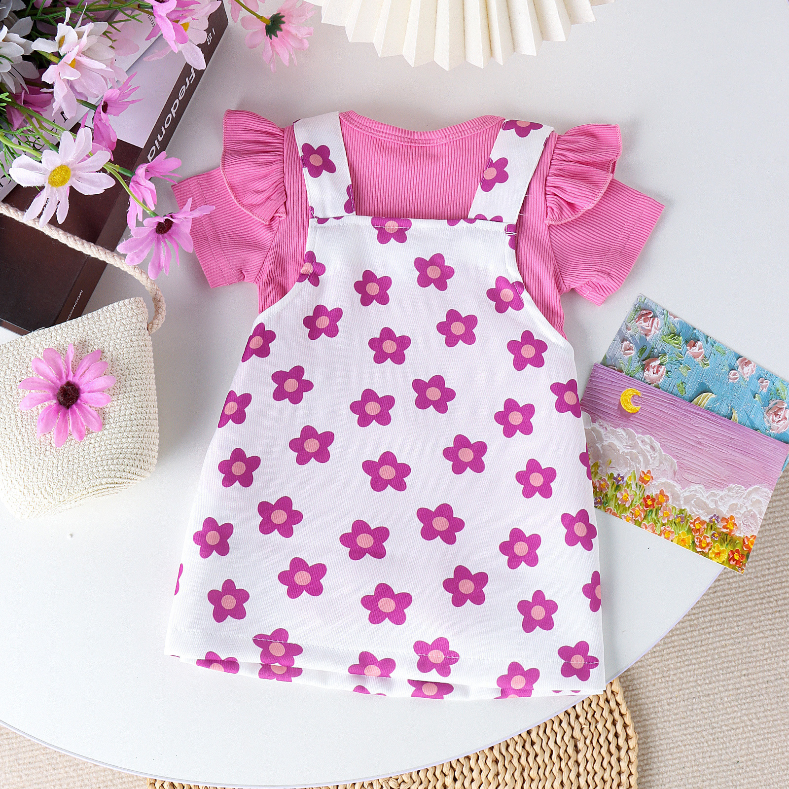 Children's Clothing Fashion Infant Suit Flounced Sleeve Printing - Image 4