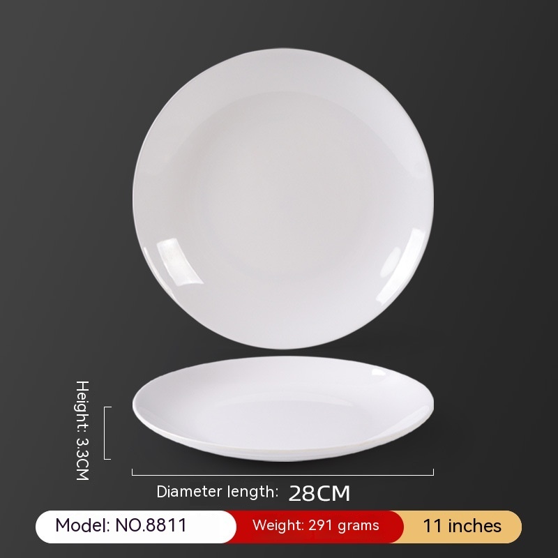 Melamine White Disc Restaurant For Restaurant And Commercial Use - Image 7