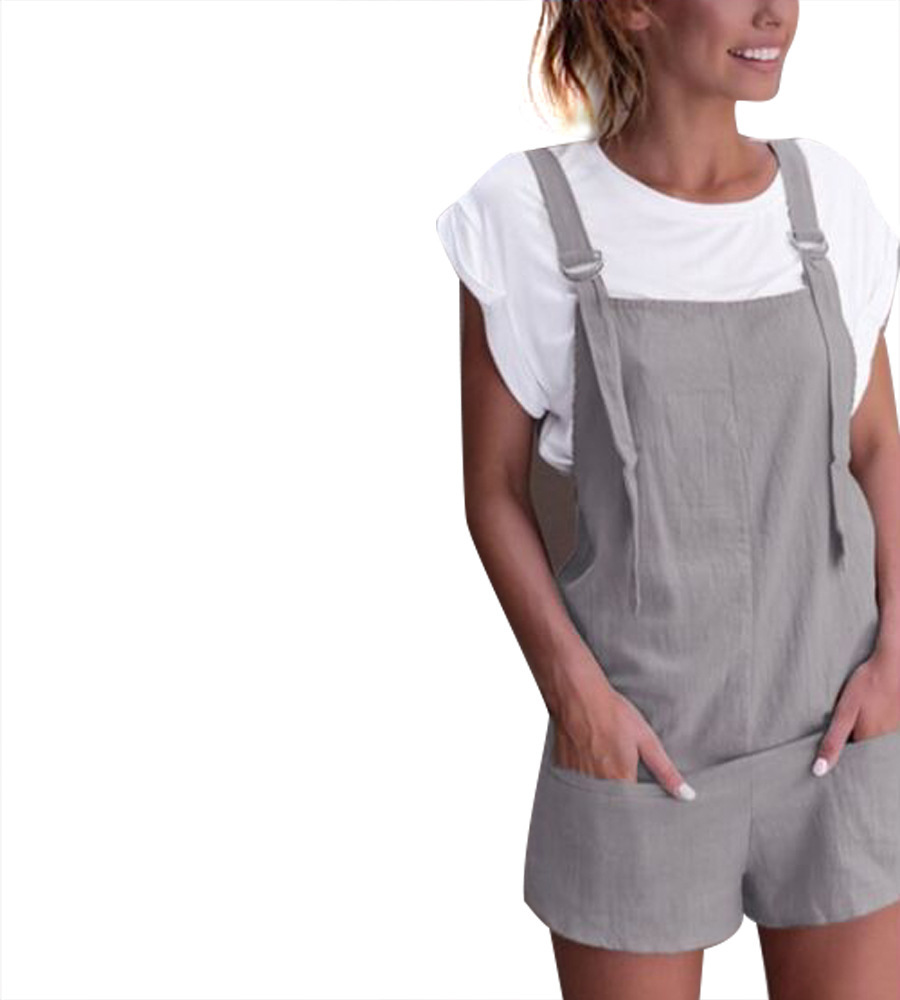 Pocket Overalls Shorts High Waist - Image 2
