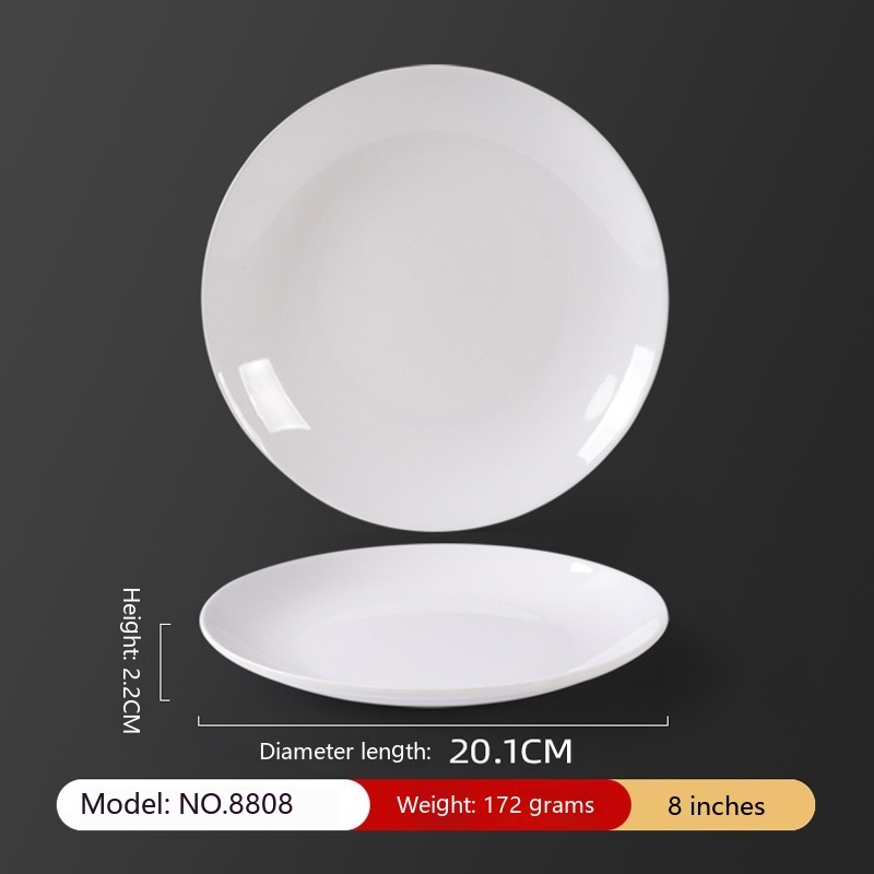 Melamine White Disc Restaurant For Restaurant And Commercial Use - Image 6