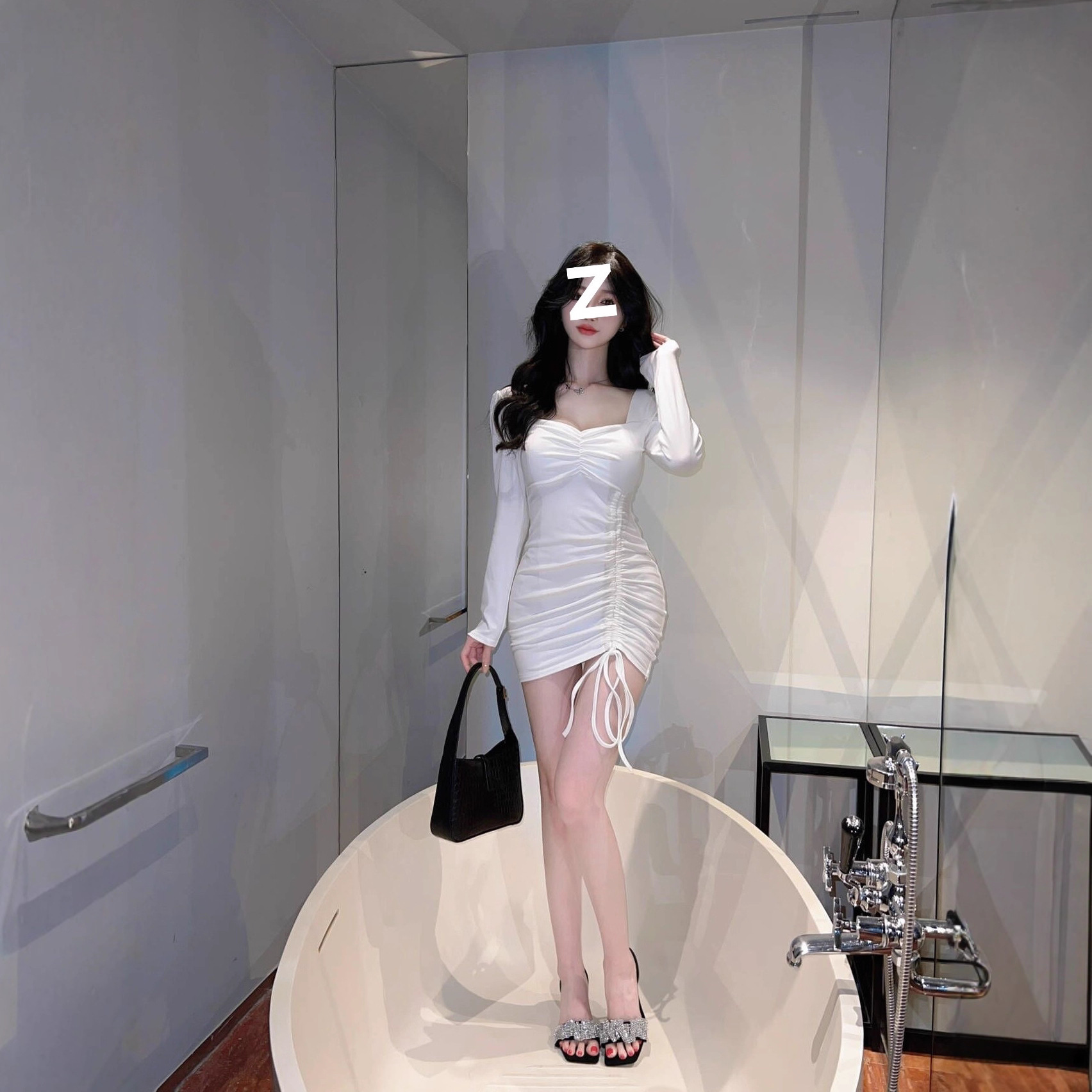 Hot Girl Low-cut Slim-fit Slimming Dress For Women - Image 3