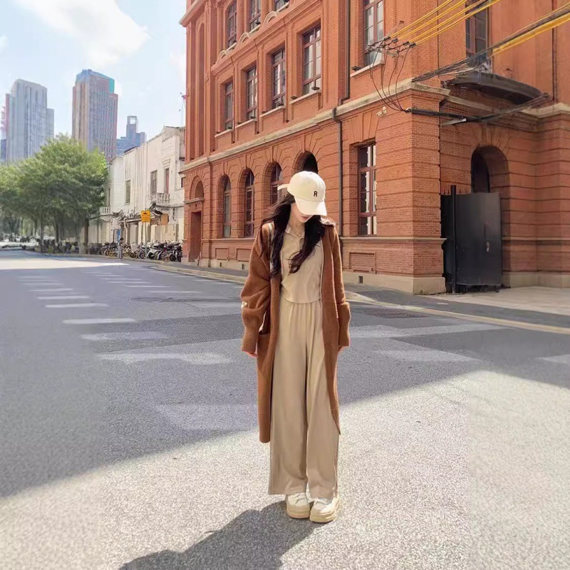 Women's French-style Mid-length Knitted Cardigan - Image 3