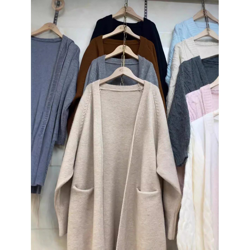 Women's French-style Mid-length Knitted Cardigan - Image 5