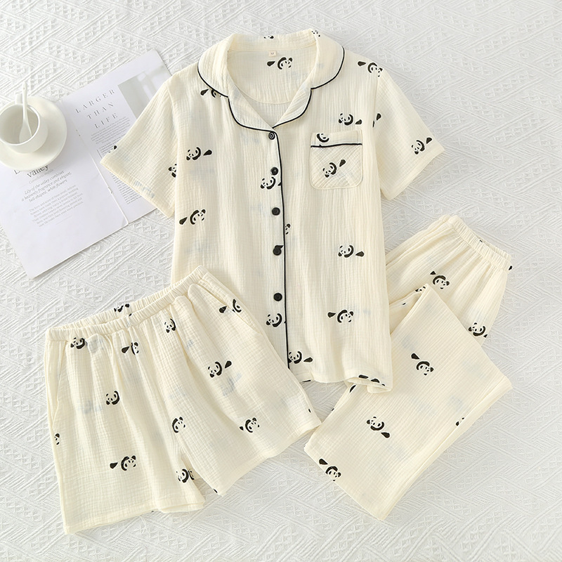 Women's Crepe Cotton Yarn Fashion Three-piece Set - Image 7