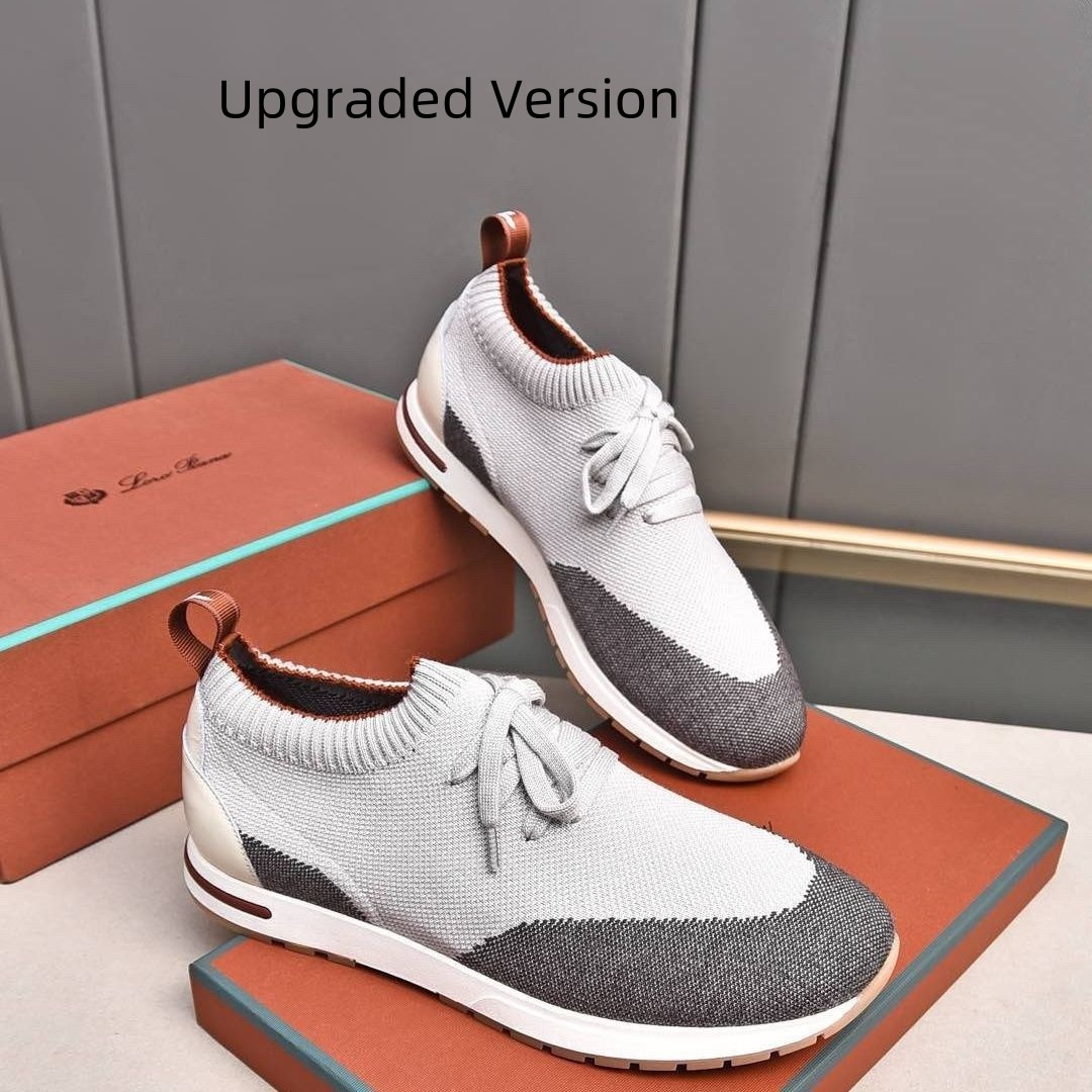Sports Stitching Flying Woven Knit Breathable Men's Shoes super light - Image 2