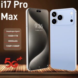 2025 Hot Sale i17 Pro Max Wireless Charging 5G Android Smartphone Network Unlocked 7.3 FULL HD 72+108MP Dual Camera Facial Recognition