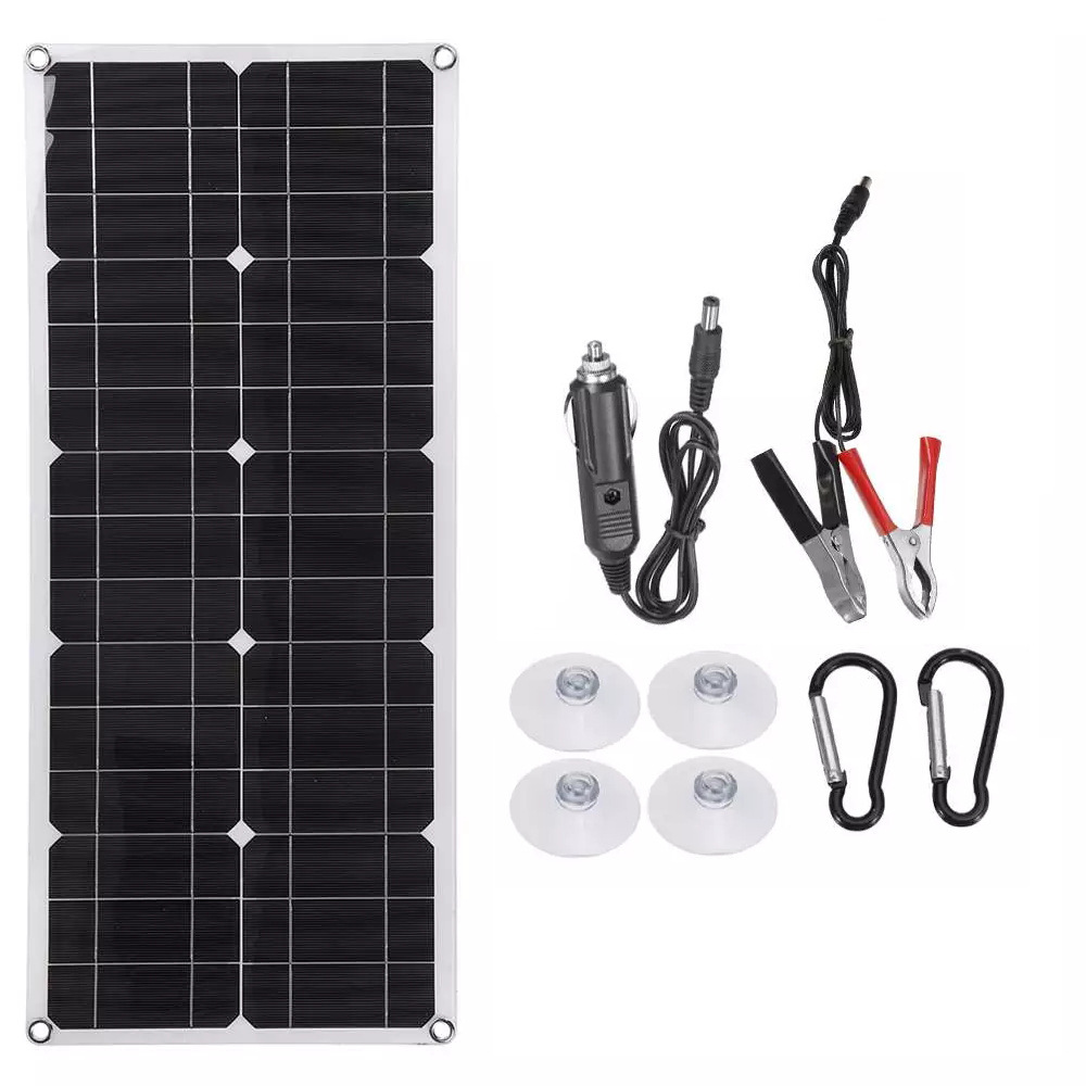 30W 18V Semi-flexible Solar Panel Outdoor Solar Charging Panel USB Phone Charger emergency or all day not much power read carefully - Image 2