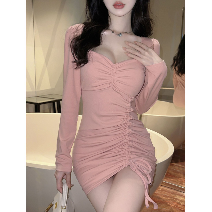Hot Girl Low-cut Slim-fit Slimming Dress For Women - Image 2