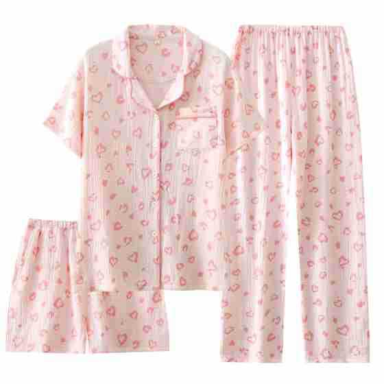 Women's Crepe Cotton Yarn Fashion Three-piece Set - Image 8
