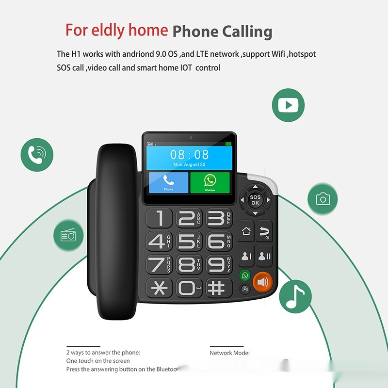 Insert Card Dual Card Touch Screen Telephone Landline Android System, office,home perfect - Image 3