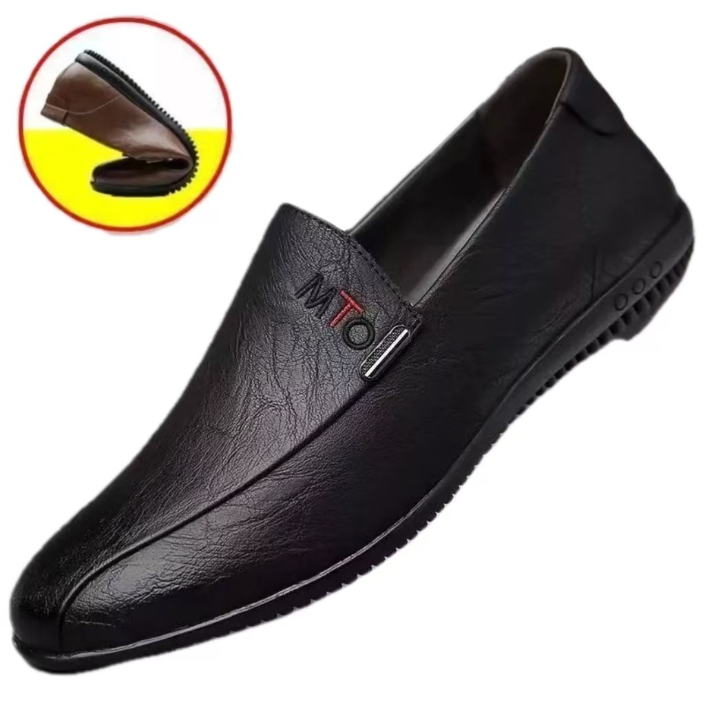 Breathable Tods Casual Shoes Slip-on Leather Shoes For Men - Image 4